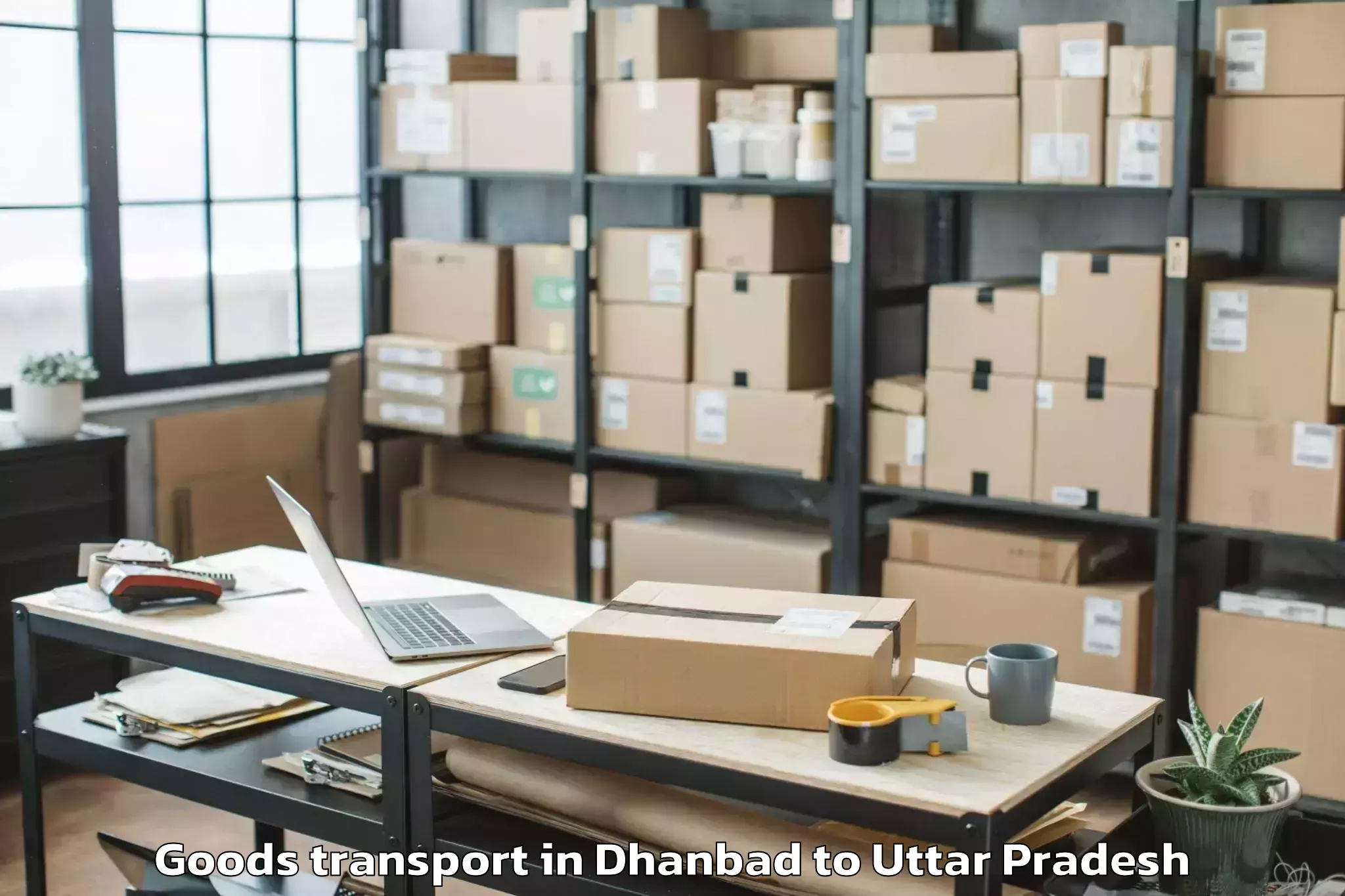 Book Dhanbad to Salempur Goods Transport Online